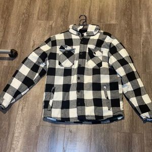 Black and white “shacket”